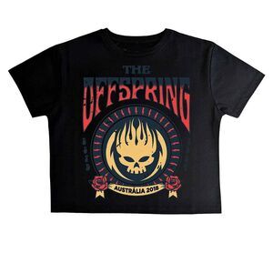 The Offspring Womens/Ladies Australia 2018 Crop Top / Black